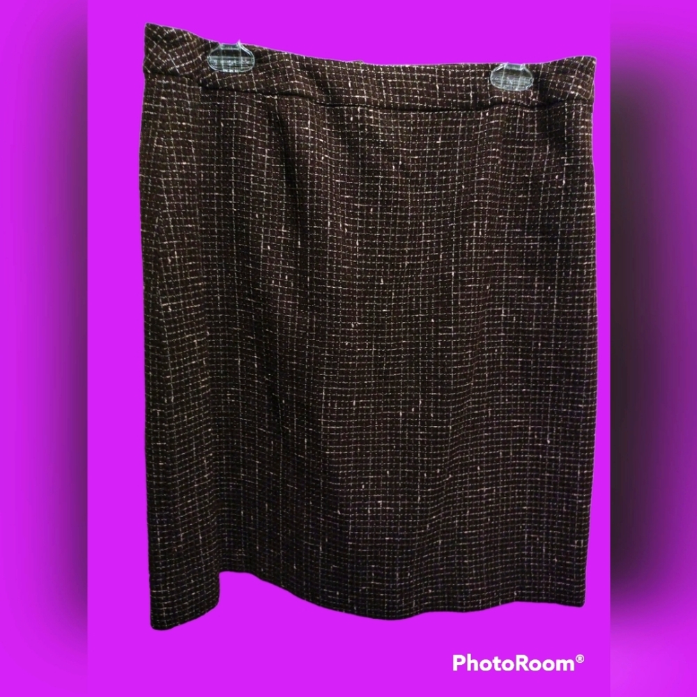 Jones Wear Brown tweed dress skirt